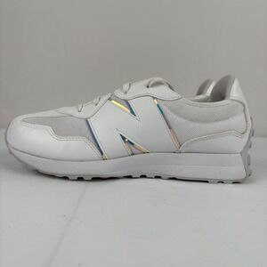 New Balance 327 White Iridescent Logo Big Kids‎ Sneakers Shoes Size 6.5